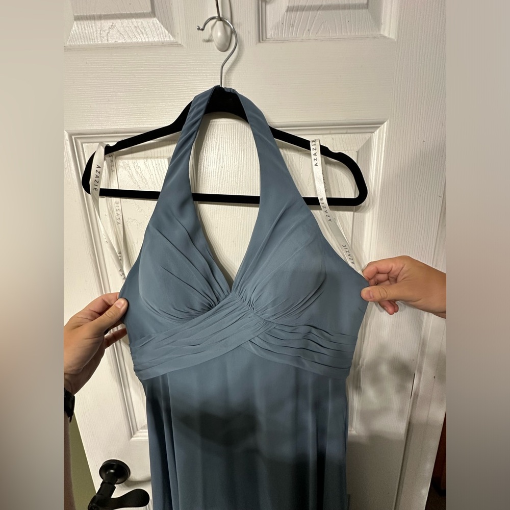 Azazie Formal Halter Gown - can be worn as maternity dress